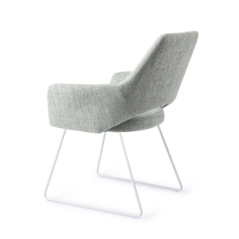 Jesper Home Yanai Dining Chair - Soft Sage, Slide White
