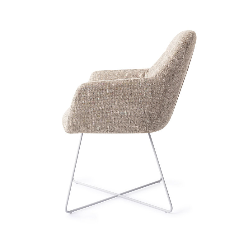 Jesper Home Noto Biscuit Beach Dining Chair - Cross White