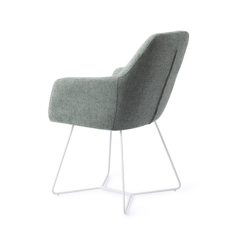 Jesper Home Noto Real Teal Dining Chair - Beehive White