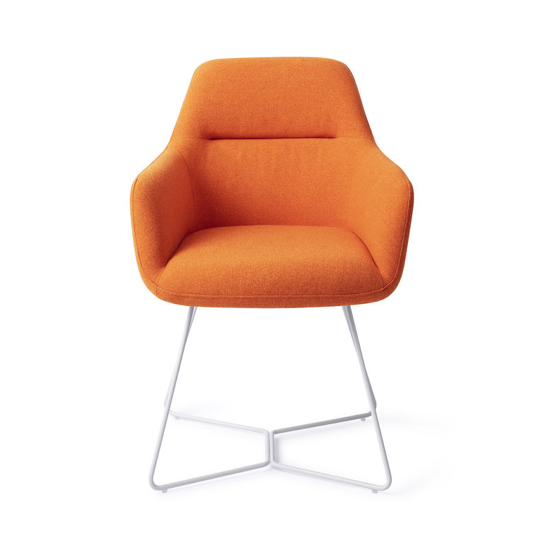 Jesper Home Kinko Tangerine Dining Chair - Beehive White