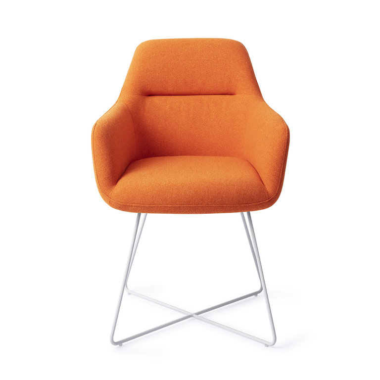 Jesper Home Kinko Tangerine Dining Chair - Cross White