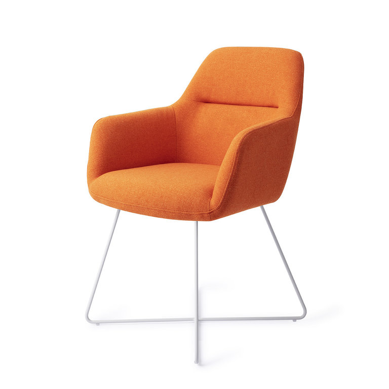 Jesper Home Kinko Tangerine Dining Chair - Cross White