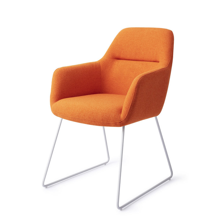 Jesper Home Kinko Tangerine Dining Chair - Slide White