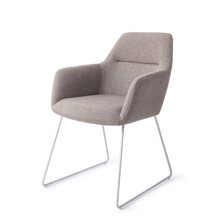 Jesper Home Kinko Earl Grey Dining Chair - Slide White