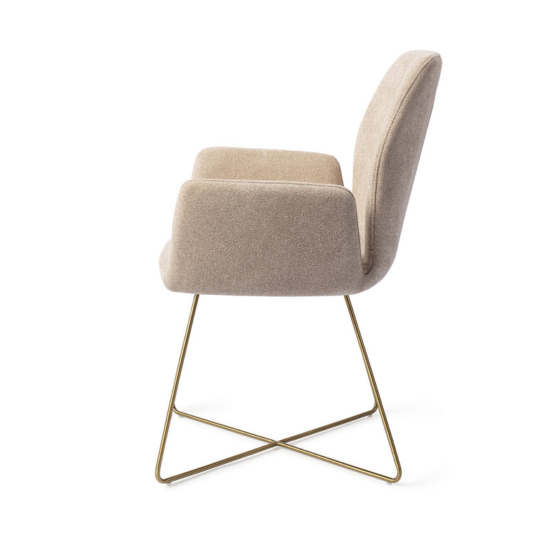 Jesper Home Misaki Funky Fudge Dining Chair - Cross Gold