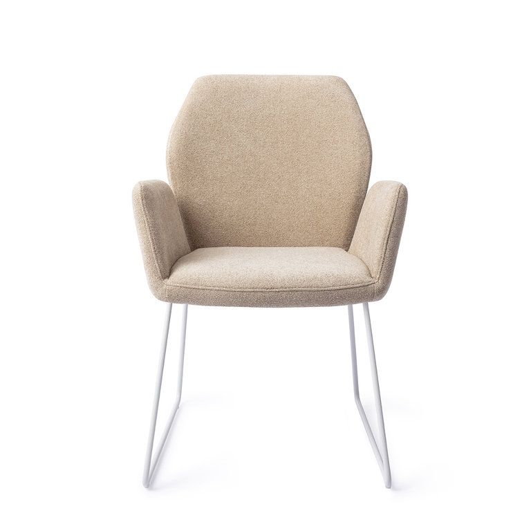 Jesper Home Misaki Dining Chair - Funky Fudge, Slide White