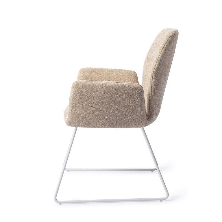 Jesper Home Misaki Dining Chair - Funky Fudge, Slide White