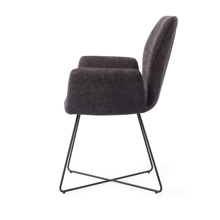 Jesper Home Misaki Almost Black Dining Chair - Cross Black