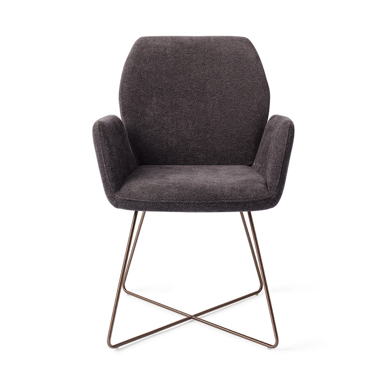 Jesper Home Misaki Almost Black Dining Chair - Cross Rose