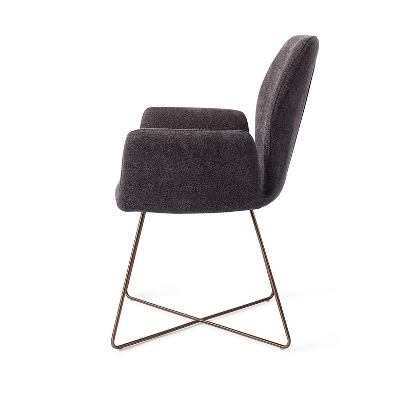 Jesper Home Misaki Almost Black Dining Chair - Cross Rose