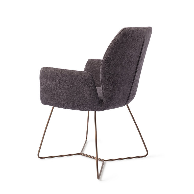 Jesper Home Misaki Dining Chair - Almost Black, Beehive Rose