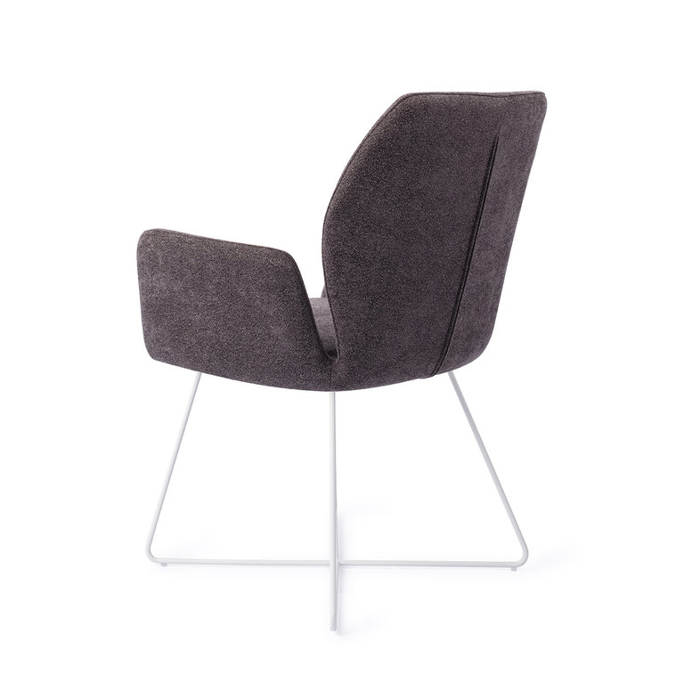 Jesper Home Misaki Almost Black Dining Chair - Cross White