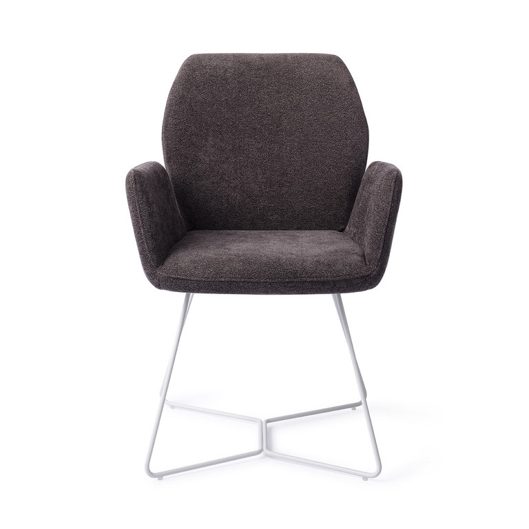 Jesper Home Misaki Almost Black Dining Chair - Beehive White