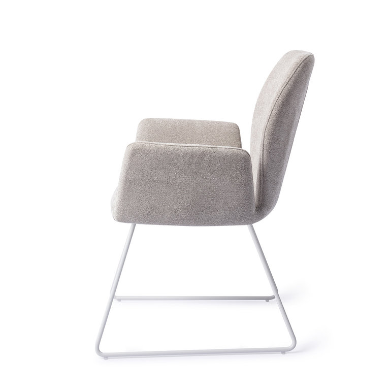 Jesper Home Misaki Dining Chair - Pretty Plaster, Slide White