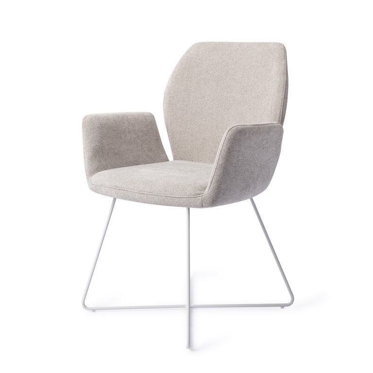 Jesper Home Misaki Pretty Plaster Dining Chair - Cross White