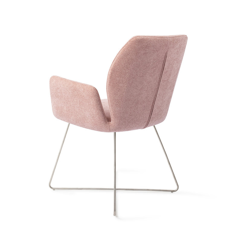 Jesper Home Misaki Anemone Dining Chair - Cross Steel