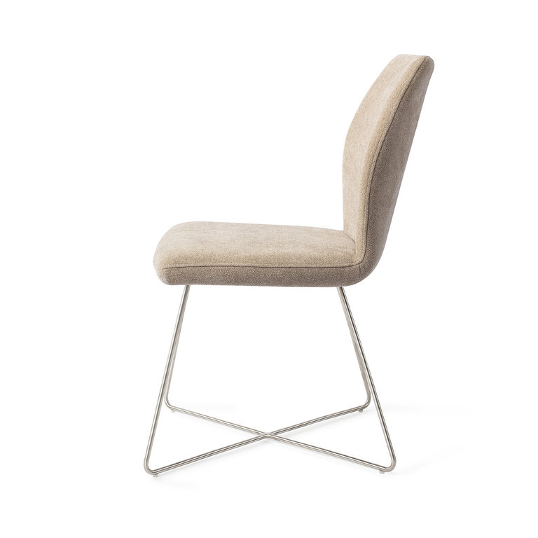 Jesper Home Ikata Funky Fudge Dining Chair - Cross Steel