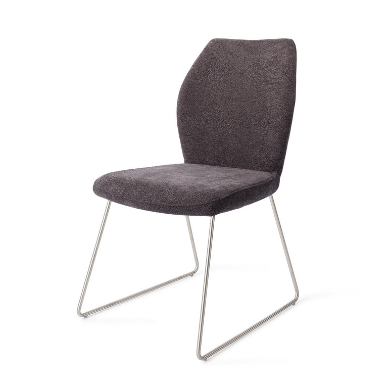 Jesper Home Ikata Almost Black Dining Chair - Slide Steel