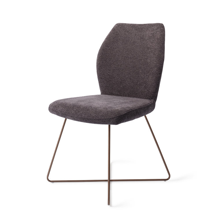Jesper Home Ikata Dining Chair - Almost Black, Cross Rose