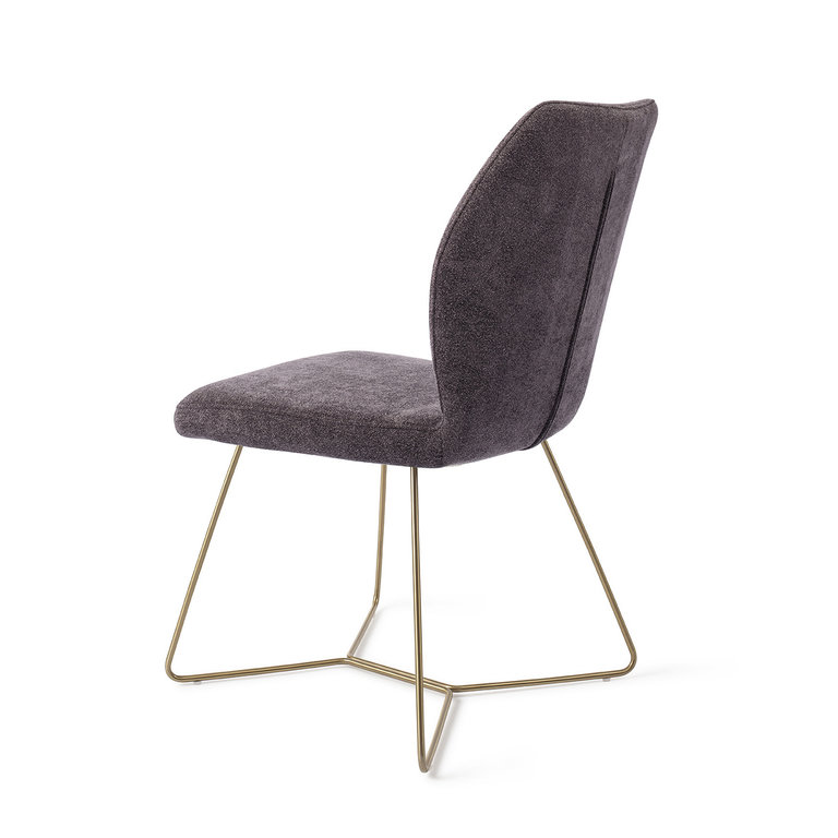 Jesper Home Ikata Almost Black Dining Chair - Beehive Gold