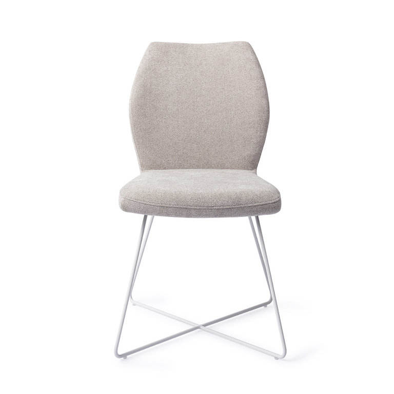 Jesper Home Ikata Pretty Plaster Dining Chair - Cross White