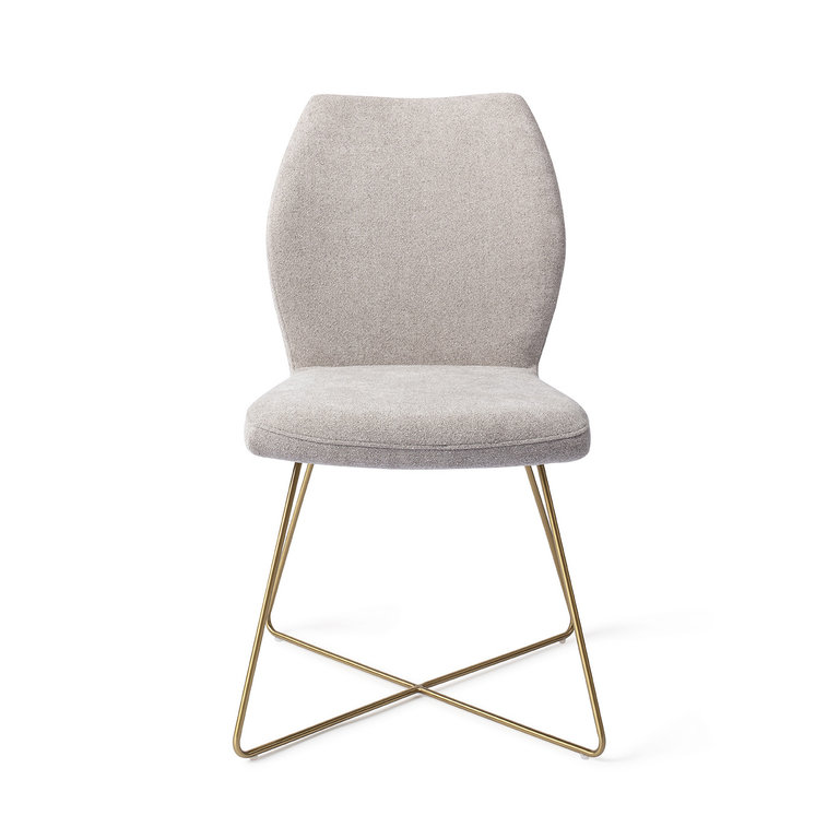 Jesper Home Ikata Pretty Plaster Dining Chair - Cross Gold