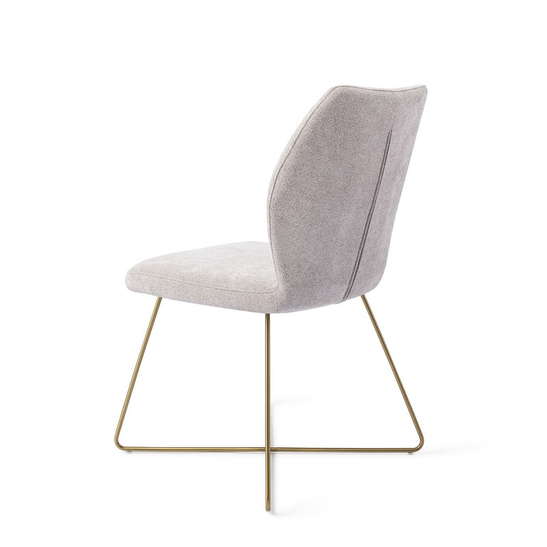 Jesper Home Ikata Dining Chair - Pretty Plaster, Cross Gold
