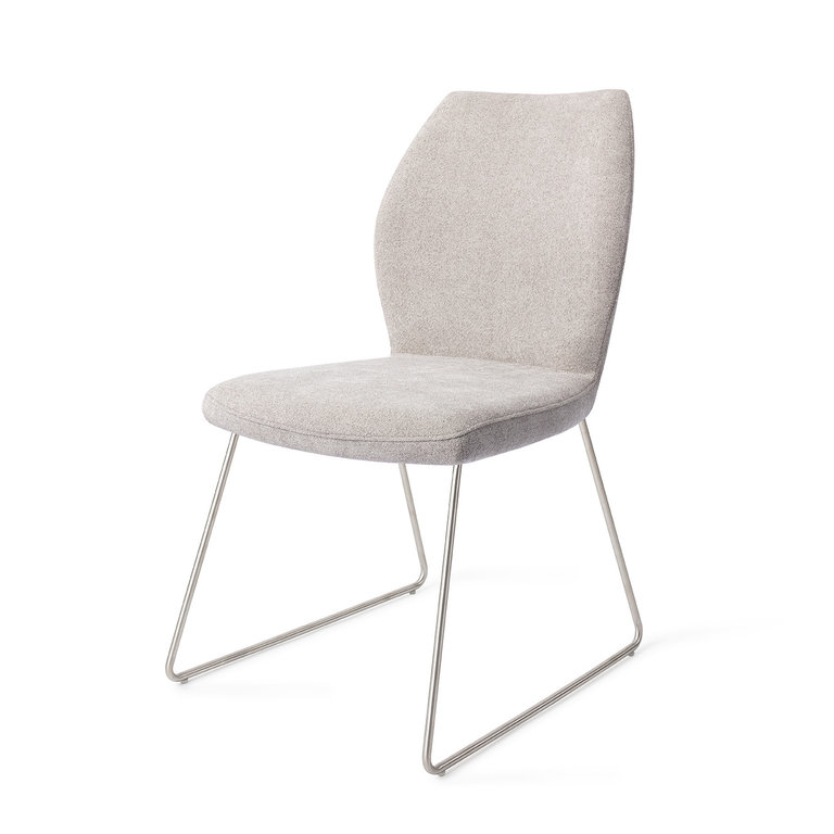 Jesper Home Ikata Pretty Plaster Dining Chair - Slide Steel