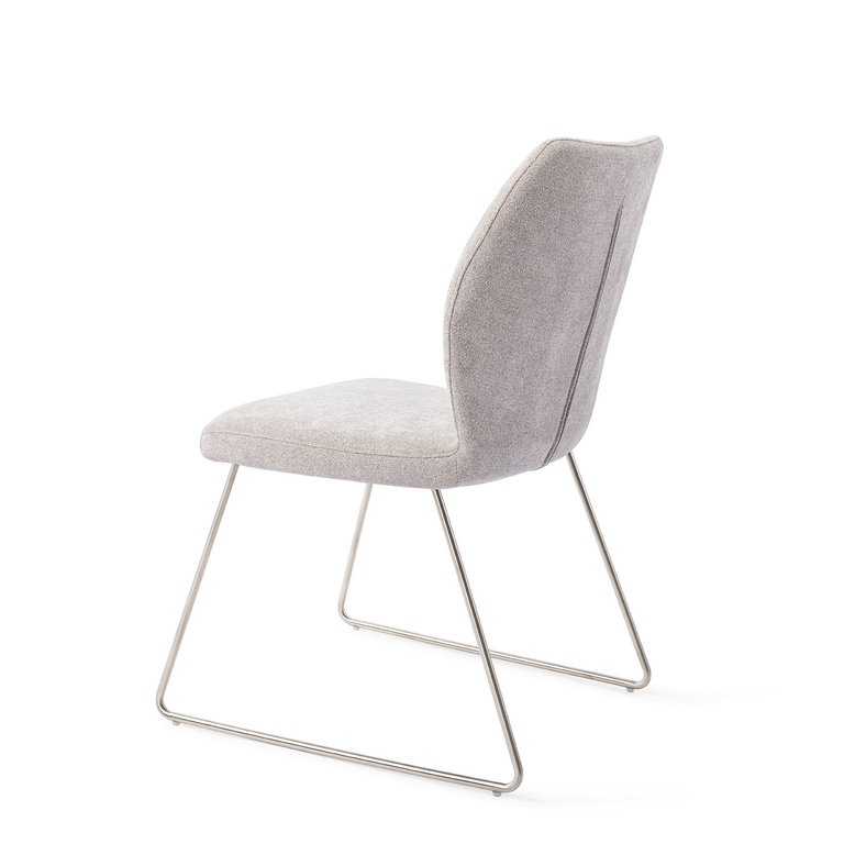 Jesper Home Ikata Pretty Plaster Dining Chair - Slide Steel