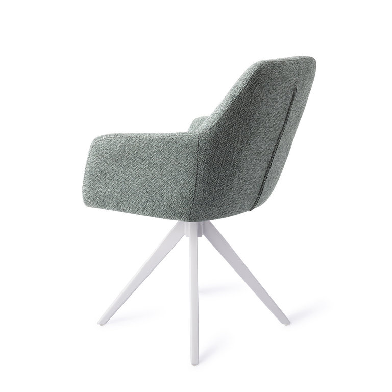 Jesper Home Noto Real Teal Dining Chair - Turn White