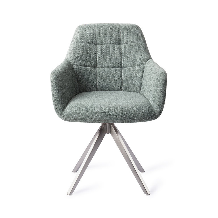 Jesper Home Noto Real Teal Dining Chair - Turn Steel