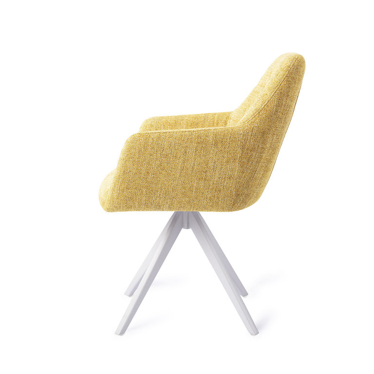 Jesper Home Noto Dining Chair - Bumble Bee Turn White