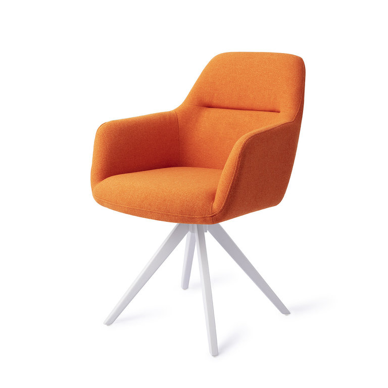 Jesper Home Kinko Dining Chair - Tangerine, Turn White