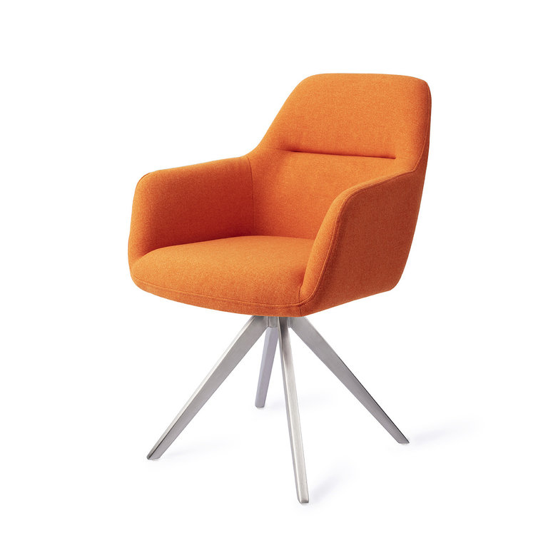 Jesper Home Kinko Tangerine Dining Chair - Turn Steel