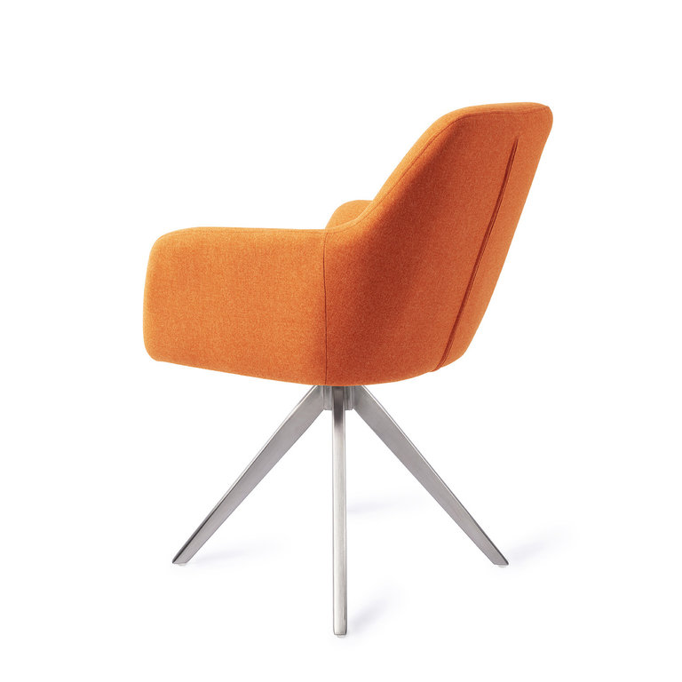 Jesper Home Kinko Tangerine Dining Chair - Turn Steel