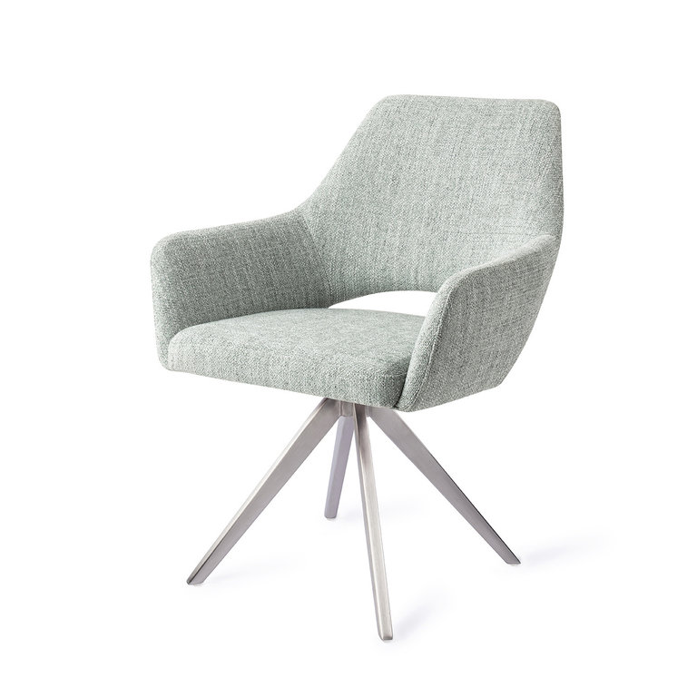 Jesper Home Yanai Soft Sage Dining Chair - Turn Steel