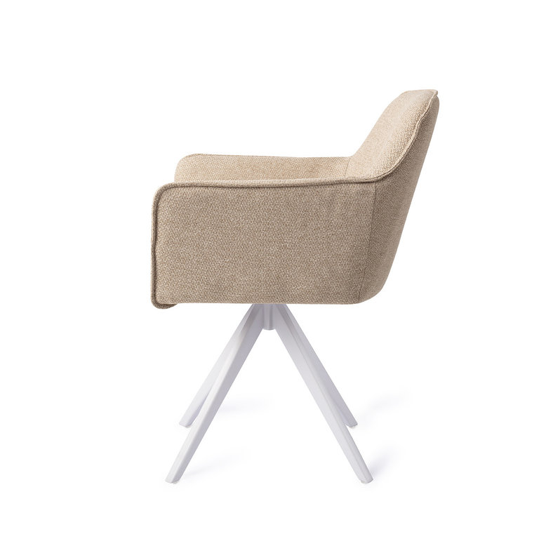 Jesper Home Hofu Wild Walnut Dining Chair - Turn White