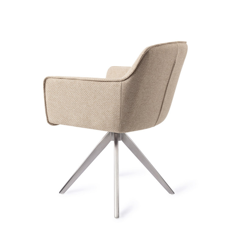 Jesper Home Hofu Wild Walnut Dining Chair - Turn Steel