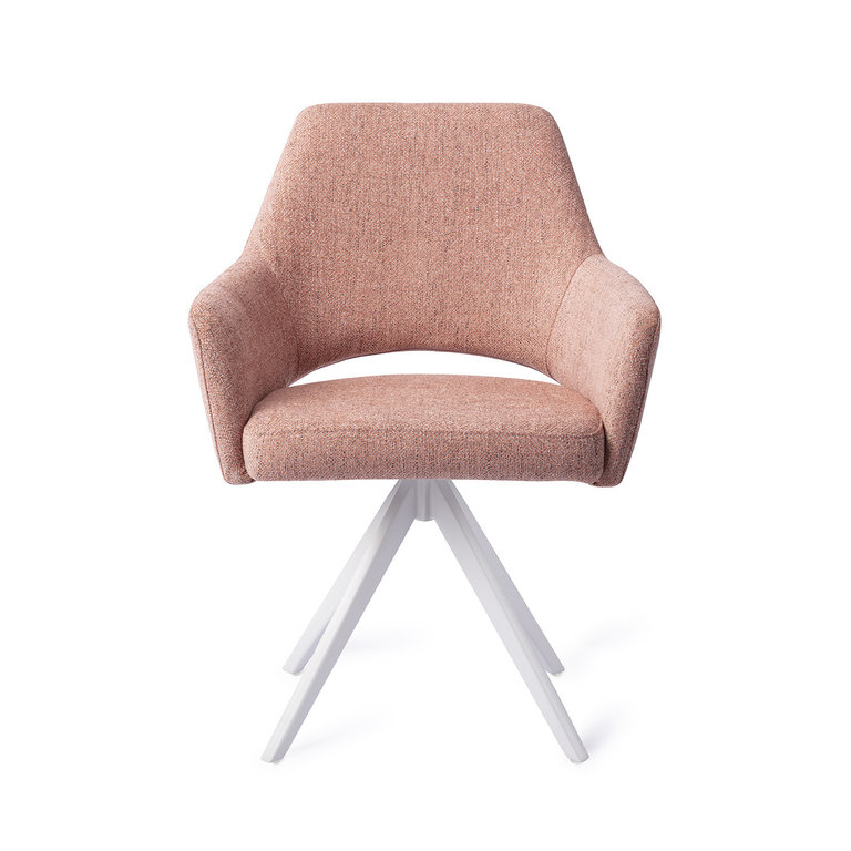Jesper Home Yanai Pink Punch Dining Chair - Turn White