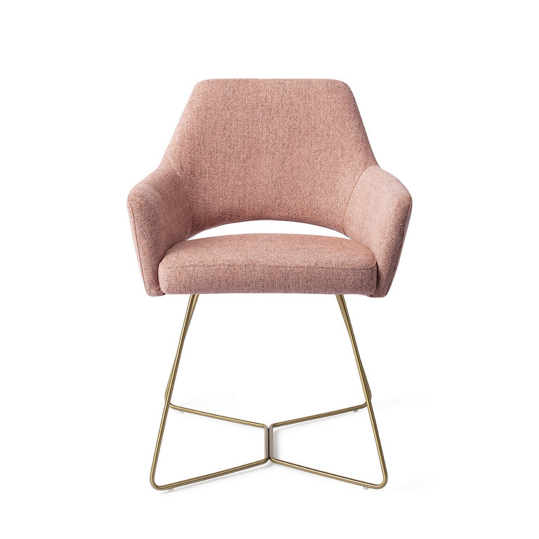 Jesper Home Yanai Pink Punch Eetkamerstoel - Beehive Gold