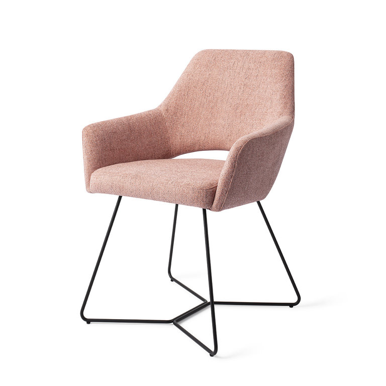 Jesper Home Yanai Pink Punch Dining Chair - Beehive Black