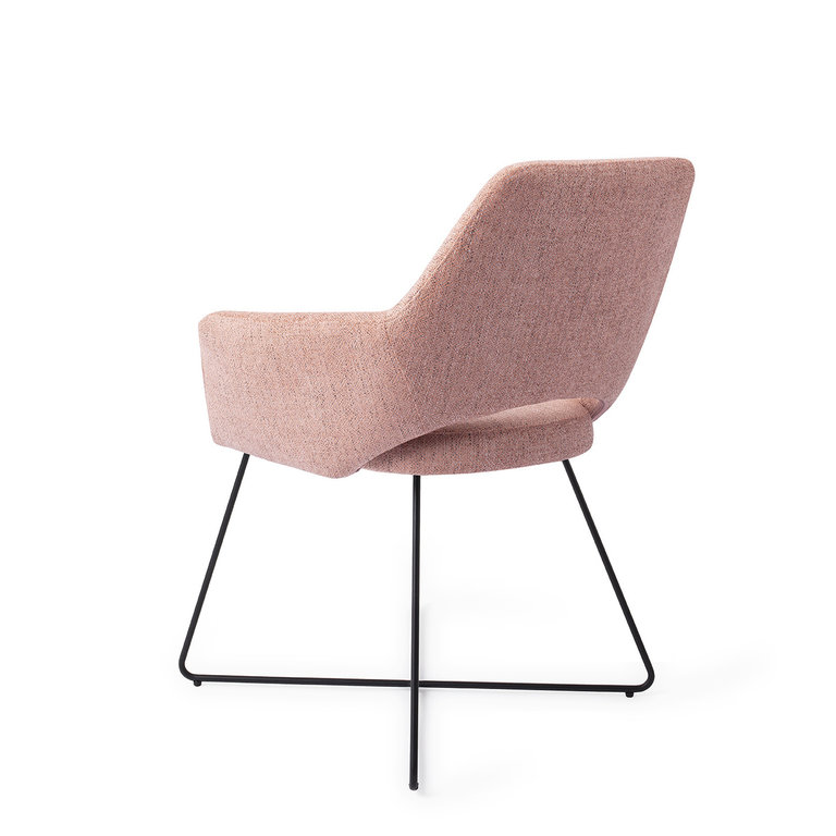 Jesper Home Yanai Pink Punch Dining Chair - Cross Black