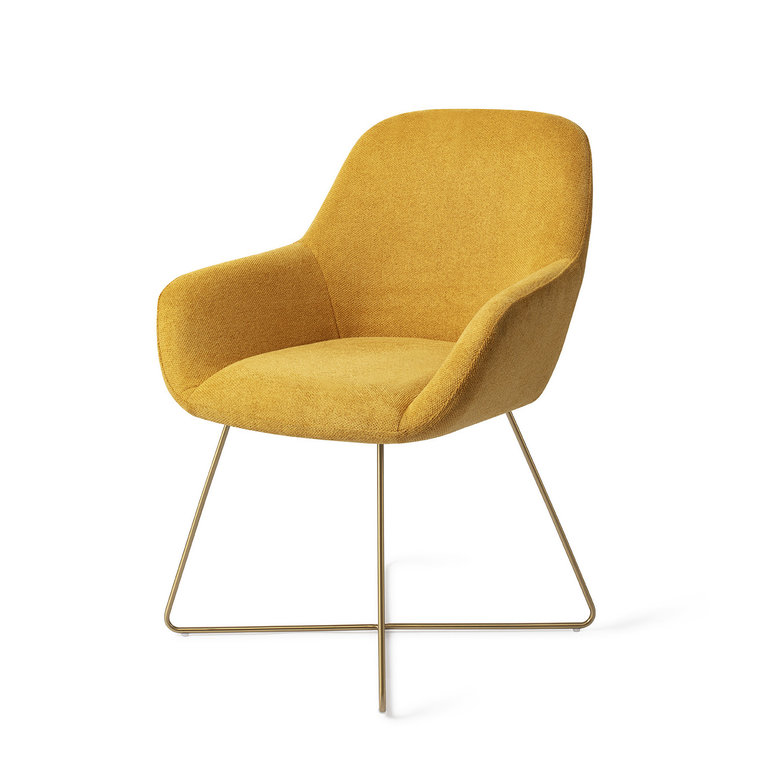 Jesper Home Kushi Sweet Corn Dining Chair - Cross Gold