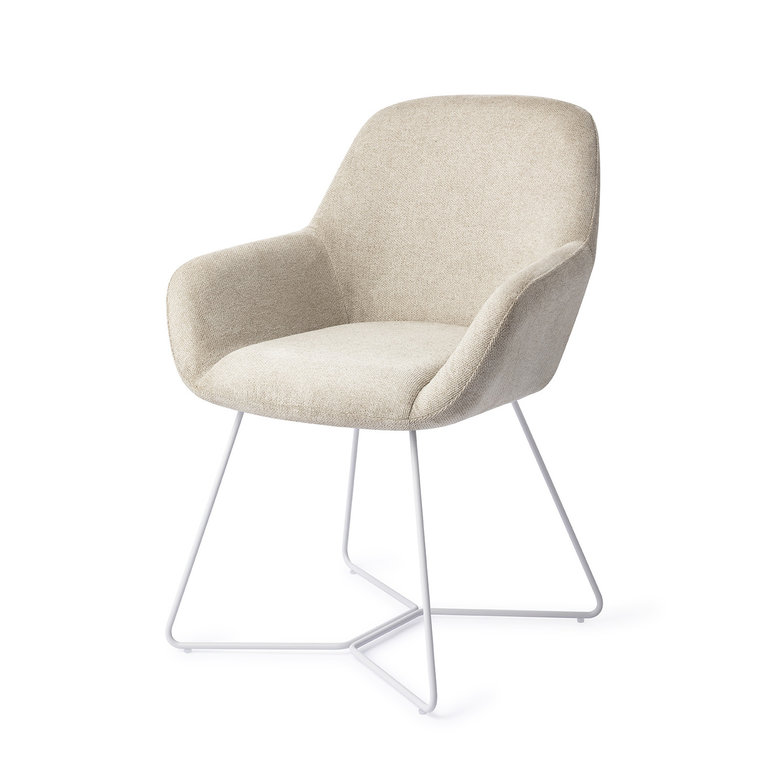 Jesper Home Kushi Ivory Ivy Dining Chair - Beehive White