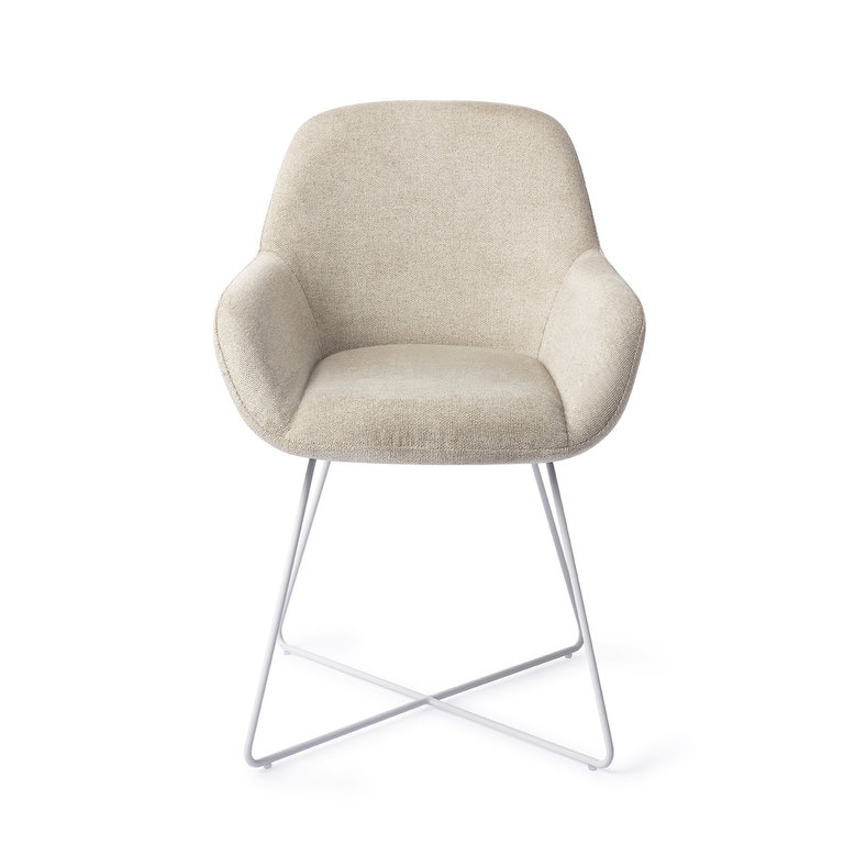 Jesper Home Kushi Ivory Ivy Dining Chair - Cross White