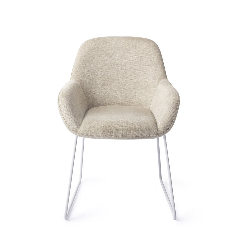 Jesper Home Kushi Ivory Ivy Dining Chair - Slide White