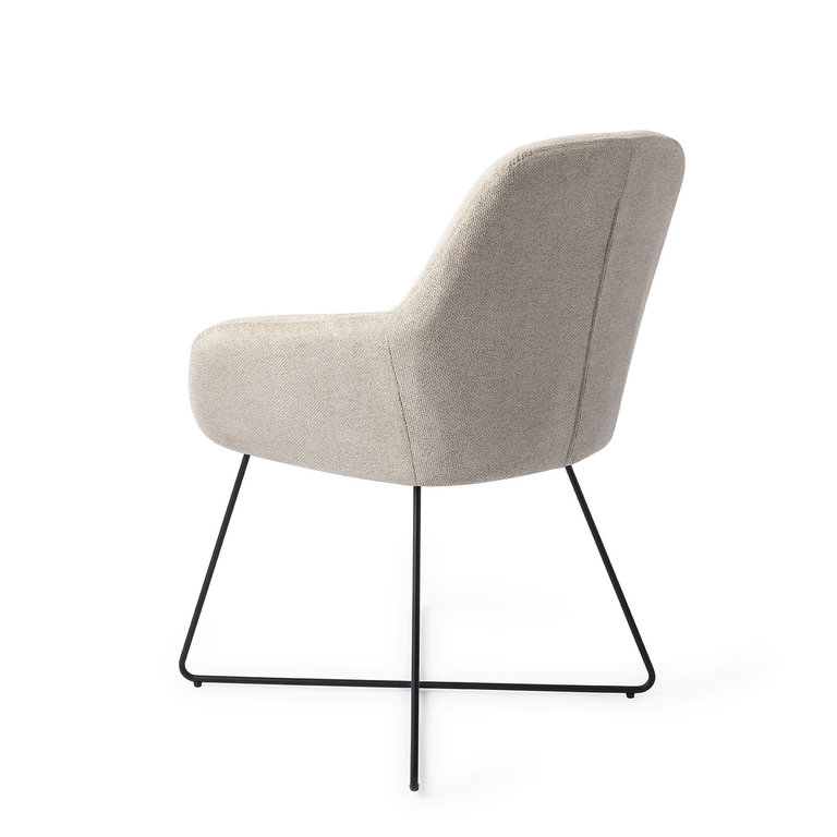 Jesper Home Kushi Ivory Ivy Dining Chair - Cross Black