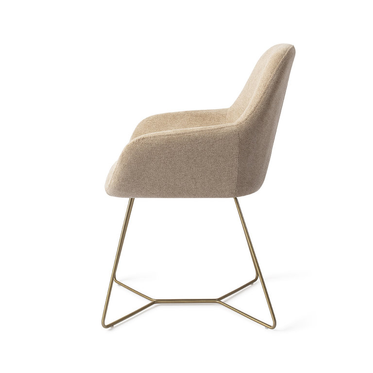 Jesper Home Kushi Desert Dunes Dining Chair - Beehive Gold