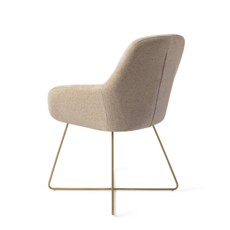 Jesper Home Kushi Desert Dunes Dining Chair - Cross Gold