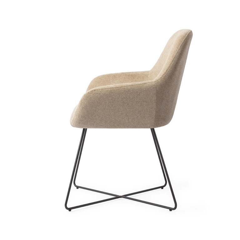 Jesper Home Kushi Desert Dunes Dining Chair - Cross Black